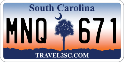 SC license plate MNQ671