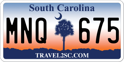 SC license plate MNQ675
