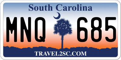 SC license plate MNQ685