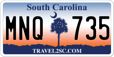 SC license plate MNQ735