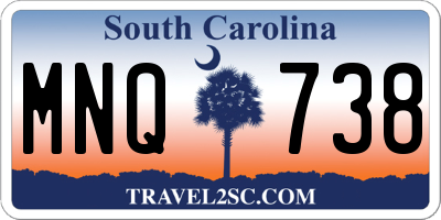 SC license plate MNQ738