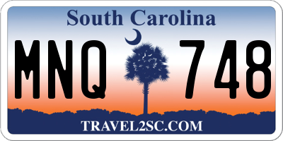 SC license plate MNQ748