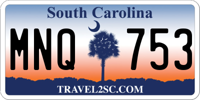SC license plate MNQ753