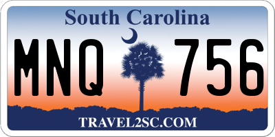 SC license plate MNQ756