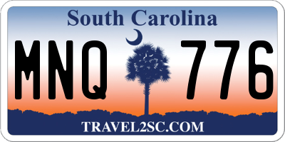 SC license plate MNQ776