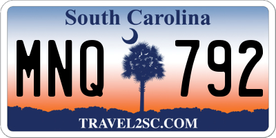 SC license plate MNQ792