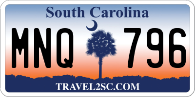 SC license plate MNQ796
