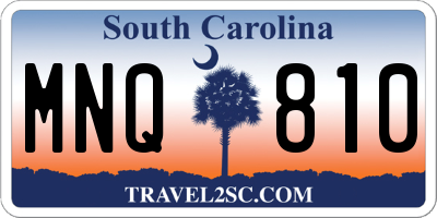SC license plate MNQ810