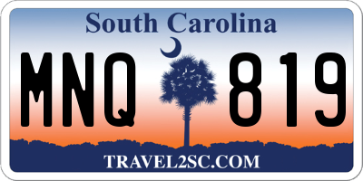 SC license plate MNQ819