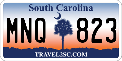 SC license plate MNQ823