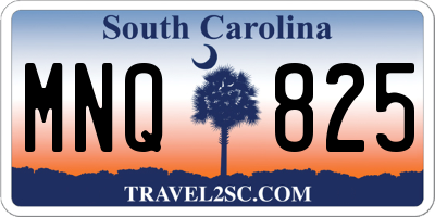 SC license plate MNQ825