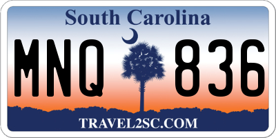 SC license plate MNQ836