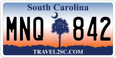 SC license plate MNQ842