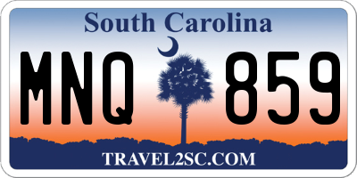 SC license plate MNQ859