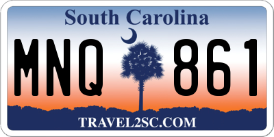 SC license plate MNQ861
