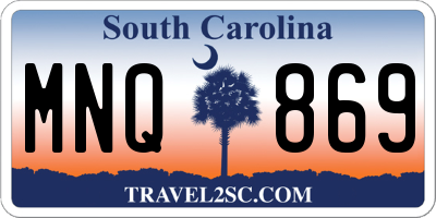 SC license plate MNQ869