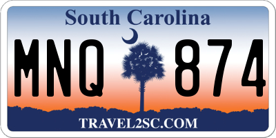 SC license plate MNQ874