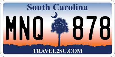 SC license plate MNQ878