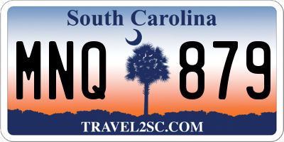 SC license plate MNQ879