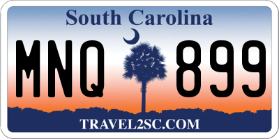 SC license plate MNQ899