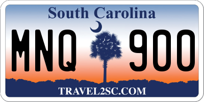 SC license plate MNQ900