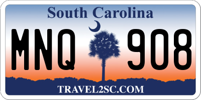 SC license plate MNQ908