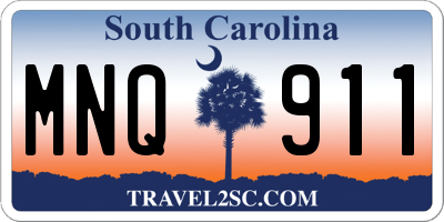 SC license plate MNQ911