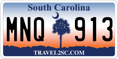 SC license plate MNQ913