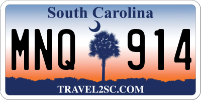 SC license plate MNQ914