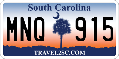 SC license plate MNQ915