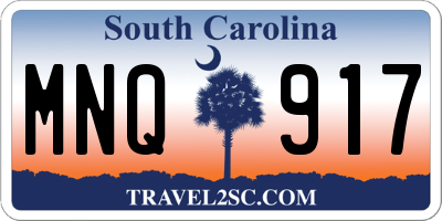 SC license plate MNQ917