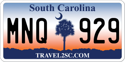 SC license plate MNQ929
