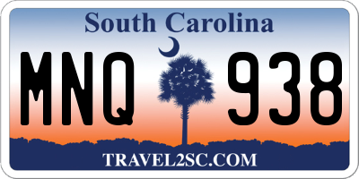 SC license plate MNQ938