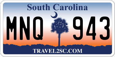 SC license plate MNQ943