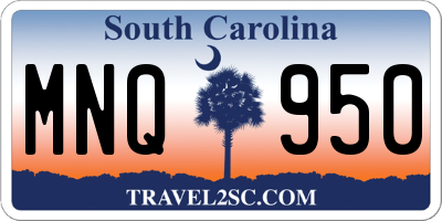 SC license plate MNQ950