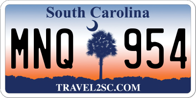 SC license plate MNQ954