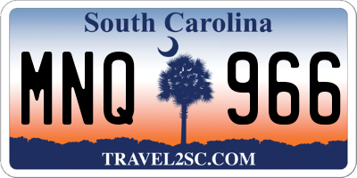 SC license plate MNQ966