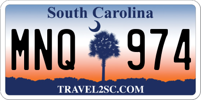 SC license plate MNQ974