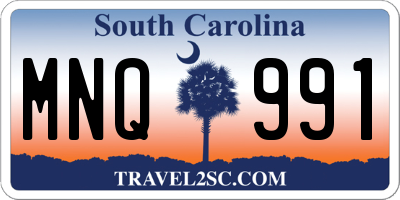 SC license plate MNQ991