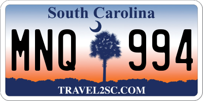 SC license plate MNQ994