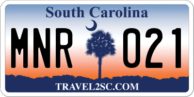 SC license plate MNR021