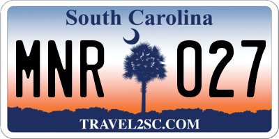 SC license plate MNR027