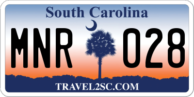 SC license plate MNR028