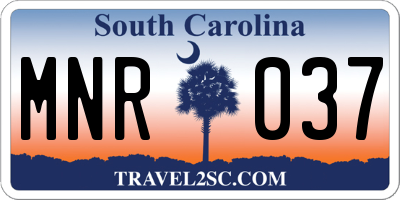 SC license plate MNR037