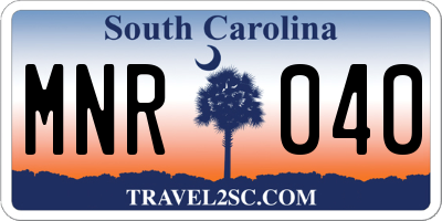 SC license plate MNR040