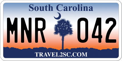 SC license plate MNR042