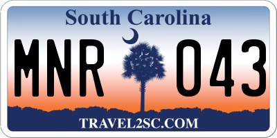 SC license plate MNR043