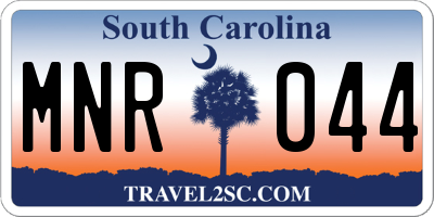SC license plate MNR044