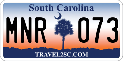 SC license plate MNR073