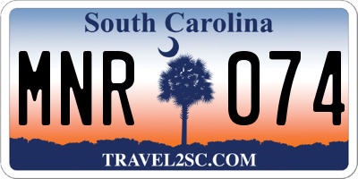 SC license plate MNR074